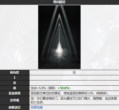 无期迷途隙间殿堂有什么属性 隙间殿堂烙印图鉴图2